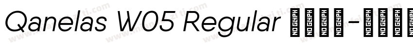 Qanelas W05 Regular 语言英文字体转换